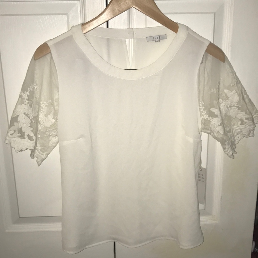 Dressy shirt sleeve blouse